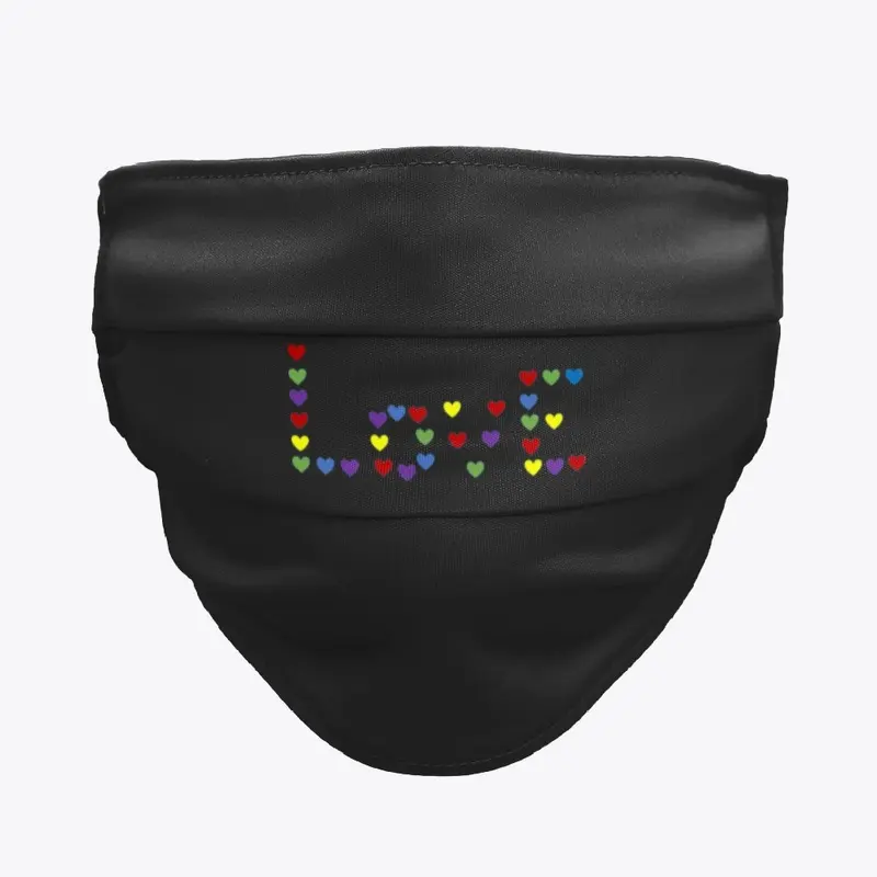 LOVE sticker, mask and Mug